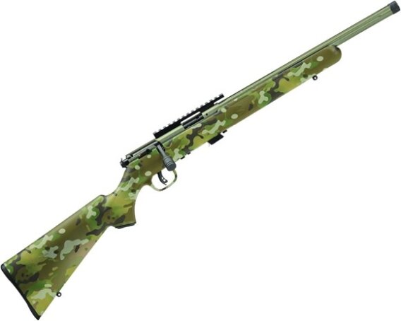 Savage 28726 Mark II FV-SR Bolt Action Rifle, 22 LR, 16.5" Fluted Bbl, Threaded, Bazooka Green Syn Stk, 5+1 Rnd, 0685-2410