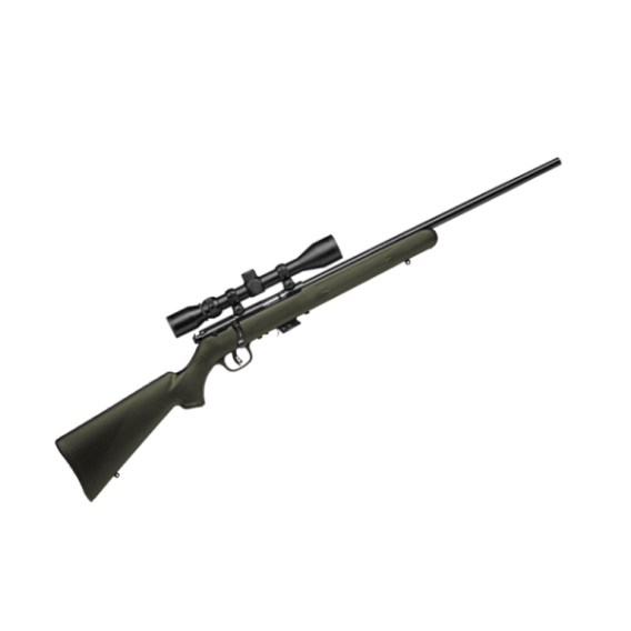 Savage 26713 Mark II FXP Bolt Action Rifle Combo 22LR, 21" barrel, Blued, Black Syn, 10 Rnd, Accutrigger, Bushnell 3-9x40 Scope, 0685-1763