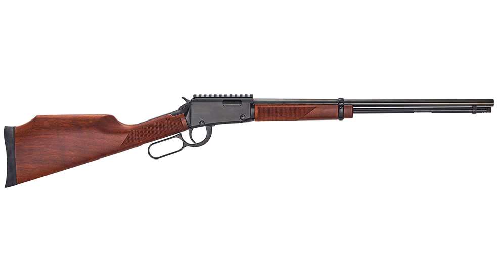 Henry H001ME Lever Action Rifle, 22 WMR, 19.25" Bbl, Blued, Wood Stock, Picatinny Rail, 11+1 Rnd, 1524-0232