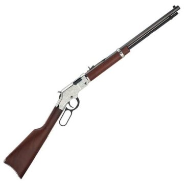Henry H004SEV Silver Eagle Lever Rifle 17 HMR, Ambi, 20 in, Blued, Wood Stk, 12+1 Rnd, 1524-0122