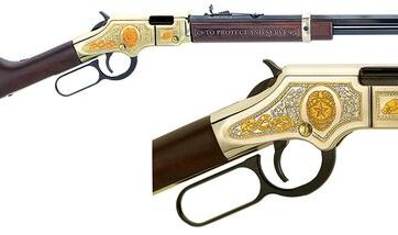 Henry H004LE Golden Boy Law Enforcement Tribute Edition Lever Rifle 22 LR, Ambi, 20 in, Blued, Wood Stk, 16+1 Rnd, 1524-0053