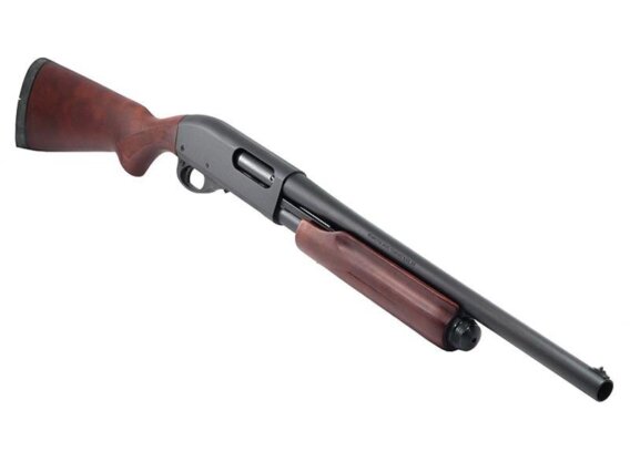 Remington 25559 870 Express Pump Shotgun Tac Hardwood 12Ga 18.5" Bbl BS 4+1 Cap, 0540-1646