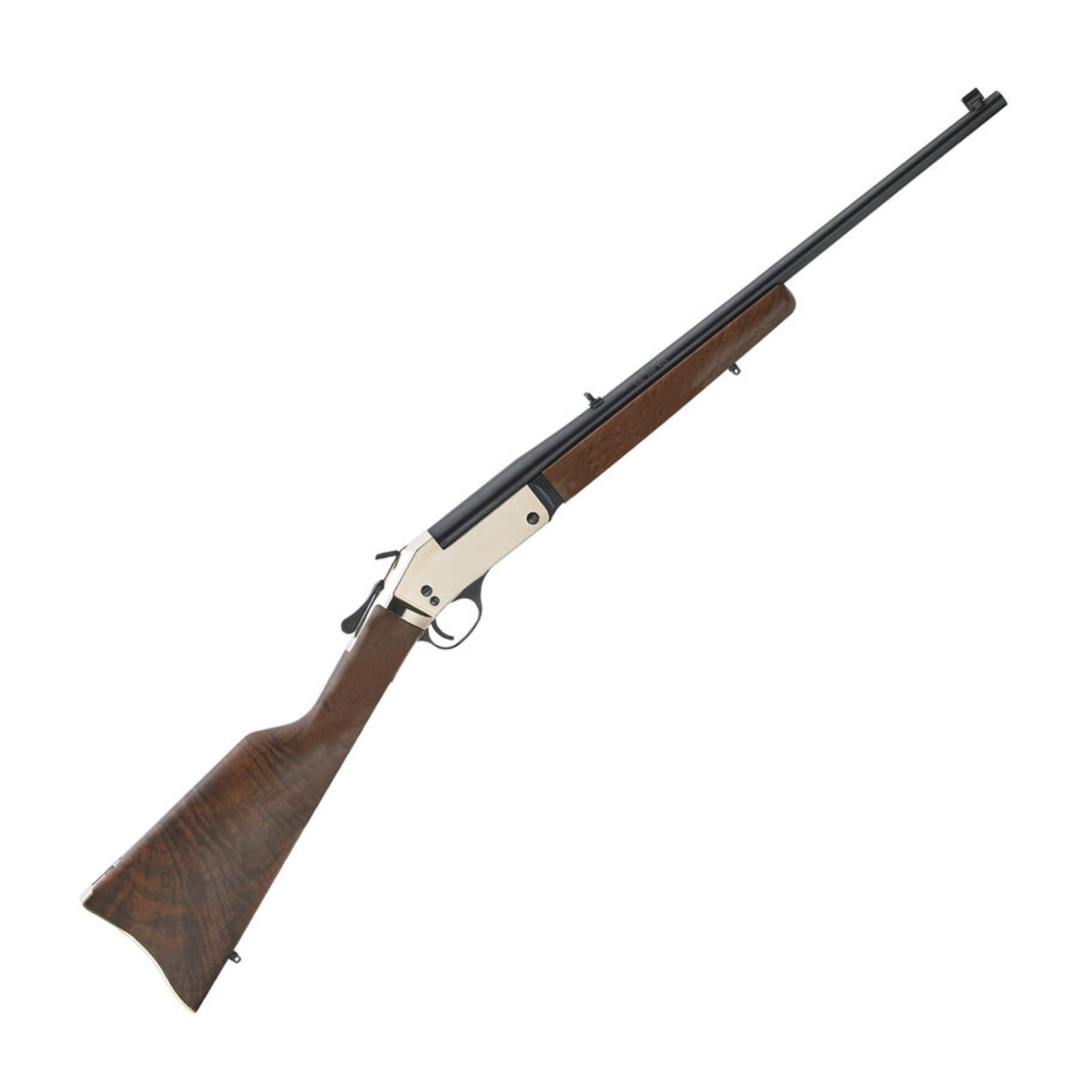 Henry H015B-357 Single Shot Rifle, 357 Mag, 22" Round Bbl, Blued, Brass Rec., Walnut Stock, Adjustable Sight, 5274-0055