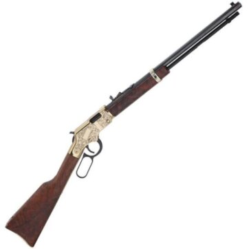Henry H004MD3 Golden Boy Deluxe Engraved 3rd Edition Lever Rifle 22 WMR, Ambi, 20 in, Blued, Wood Stk, 12+1 Rnd, 1524-0133