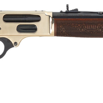 Henry H024-410 Lever Action Shotgun, 410, Side Gate, 19.8" Bbl, Brass Receiver, 5 Rnd, 1524-0188