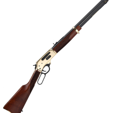 Henry H024-35 Lever Action Rifle 35 Rem Side Gate Action 20" BBL 5rd Brass Reciever, 1524-0183