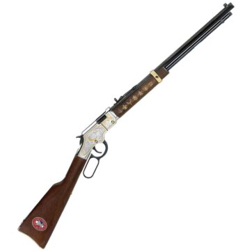 Henry H004ES Golden Boy Eagle Scout Tribute Edition Lever Rifle 22 LR, Ambi, 20 in, Blued, Wood Stk, 16+1 Rnd, Std Trgr, 1524-0045