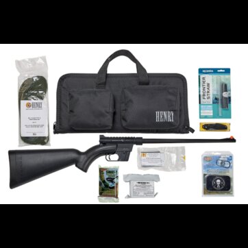 Henry H002BSGB Survival Semi Auto Rifle 22 LR Survival Package 16.125" 8rd Blk Syn Stk, 1524-0175