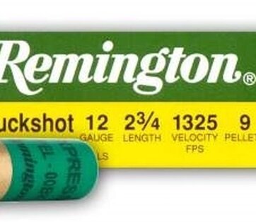RemingtonEXP BUCKSHOT 12GA 2 3/4” 00 (20620), N-12B00