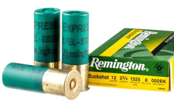 RemingtonEXP BUCKSHOT 12GA 2 3/4” 000 8PEL 1325fps (20406), N-12B000