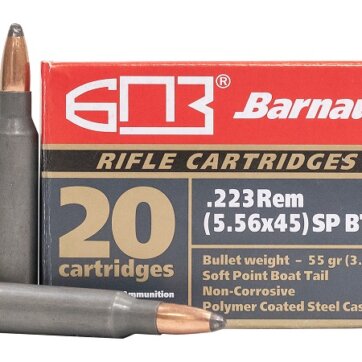 BARNAUL .223 Remington55GR SOFT POINT, N-22355SP