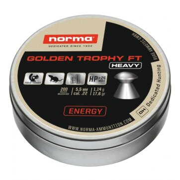 NORMA GOLDEN TROPHY FT 5.5MM 200Pk Pellets c.22 P 50 rd box, N-2411404