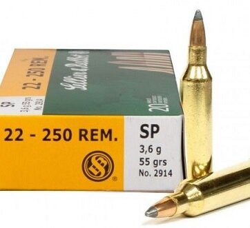 S & B c.22-250 Remington55 gr. SP, N-330430