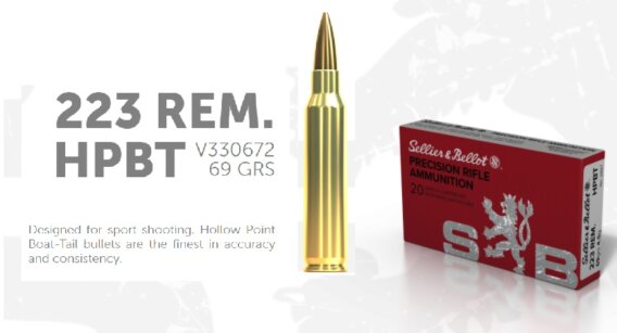 S & B c.223 Remington69GR. OTM HPBT (330672), N-332850