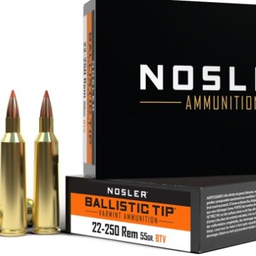 NOSLER 22-250 Remington55GR BALLISTIC TIP (20 CT.), N-61034