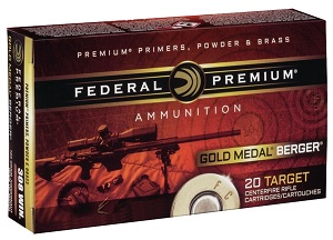 Federal GOLD MEDAL 223 Remington73 GR BERGER HYBRID BTHP, N-GM223BH73