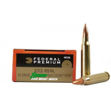 Federal GOLD MEDAL MATCH c.223 Remington69GR SIERRA MATCH KING BTHP, N-GM223M