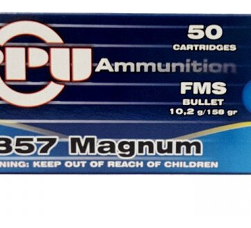 PRVI Pistol Ammo 357 Magnum FMS 158gr 50RDS, N-A111