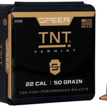 Speer 1030 Varmint Hunting TNT Bullets, 224-50-GR TNT HP, 100 Ct, 1508-6130