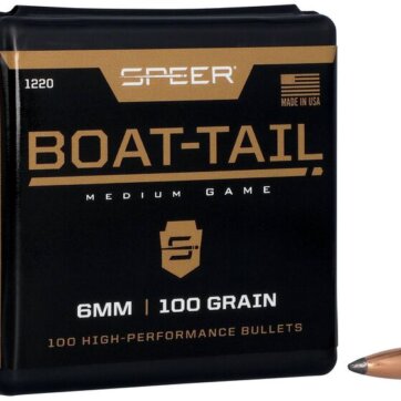 Speer 1220 Boat Tail Rifle Bullets, 243-100-GR BT SP, 100 Ct, 1508-7005