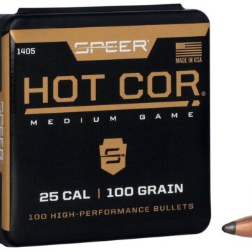 Speer 1405 Rifle Hunting Hot-Cor Bullets, 257-100-GR SPTZ SP, 100 Ct, 1508-7328