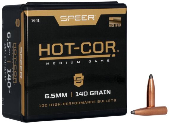 Speer 1441 Rifle Hunting Hot-Cor Bullets, 264-140-GR SPITZER SP, 100 Ct (114661), 1508-1140