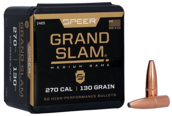Speer 1465 Rifle Hunting Grand Slam Bullets, 277-130-GR SP, 50 Ct, 1508-5090
