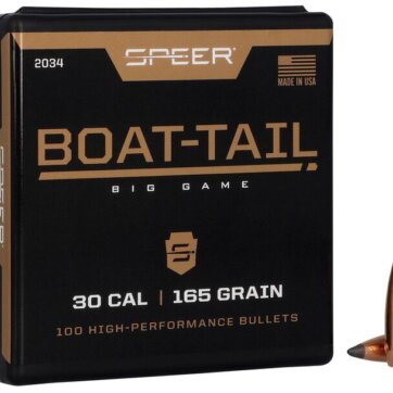 Speer 2034 Boat Tail Rifle Bullets, 308-165-GR BT SP, 100 Ct, 1508-9803