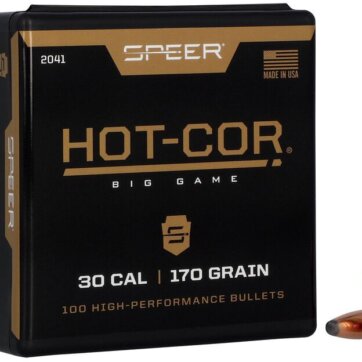 Speer 2041 Rifle Hunting Hot-Cor Bullets, 308-170-GR SPFN, 100 Ct, 1508-9969