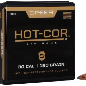 Speer 2053 Rifle Hunting Hot-Cor Bullets, 308-180-GR SPITZER SP, 100 Ct, 1508-0207