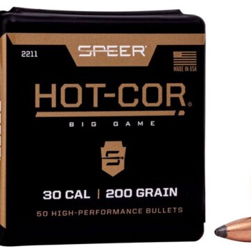 Speer 2211 Rifle Hunting Hot-Cor Bullets, 308-200-GR SPTZ SP, 50 Ct, 1508-0363