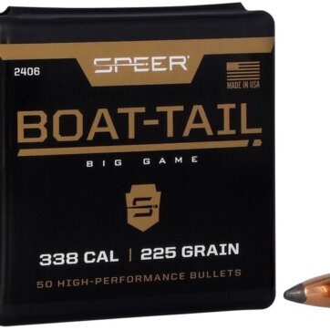 Speer 2406 Boat Tail Rifle Bullets, 338-225-GR BT SP, 50 Ct, 1508-0001