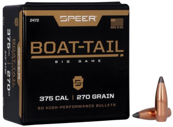 Speer 2472 Boat Tail Rifle Bullets, 375-270-GR BT SP, 50 Ct, 1508-0432