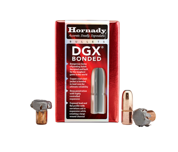 Hornady 45054 Dangerous Game Rifle Bullets 45 Cal .458 500 Gr Dgx Bonded, 50 Rnds, 0953-2012