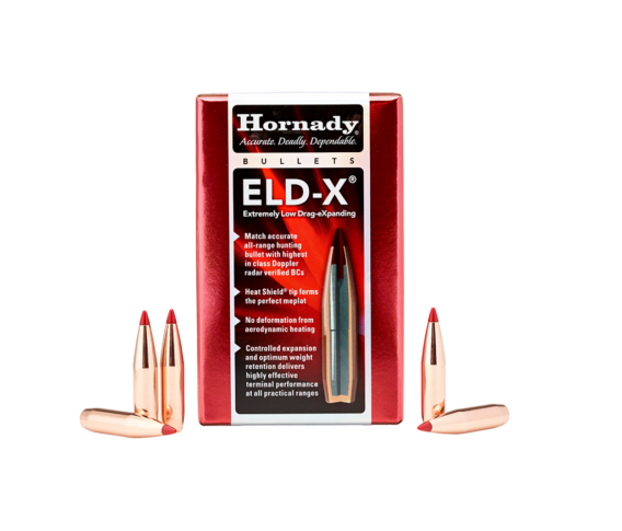 Hornady 3077 ELD-X Rifle Bullet 30Cal .308 212Gr ELD-X 100Rnd, 0953-1626