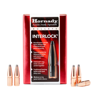 Hornady 3045 Interlock Rifle Bullets 30 .308 165Gr SPBT 100Rnd, 0953-0106