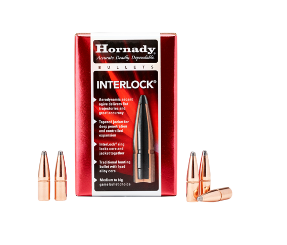 Hornady 2620 Rifle Bullets 6.5mm .264 129 Gr SP Interlock (100), 0953-0253