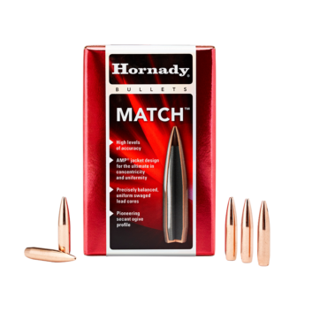 Hornady 2250 Match Rifle Bullets 22 224" 53Gr HP 100Rnd, 0953-0056