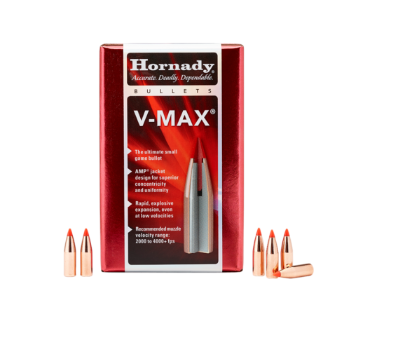 Hornady 22265 V-MAX Varmint Bullets 22 Cal .224 53Gr, 0953-1091