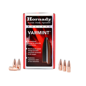 Hornady 2265 Traditional Varmint Bullets 22 224" 55Gr SP 100Rnd, 0953-0057