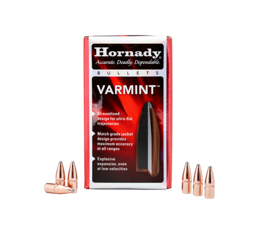 Hornady 2265 Traditional Varmint Bullets 22 224" 55Gr SP 100Rnd, 0953-0057
