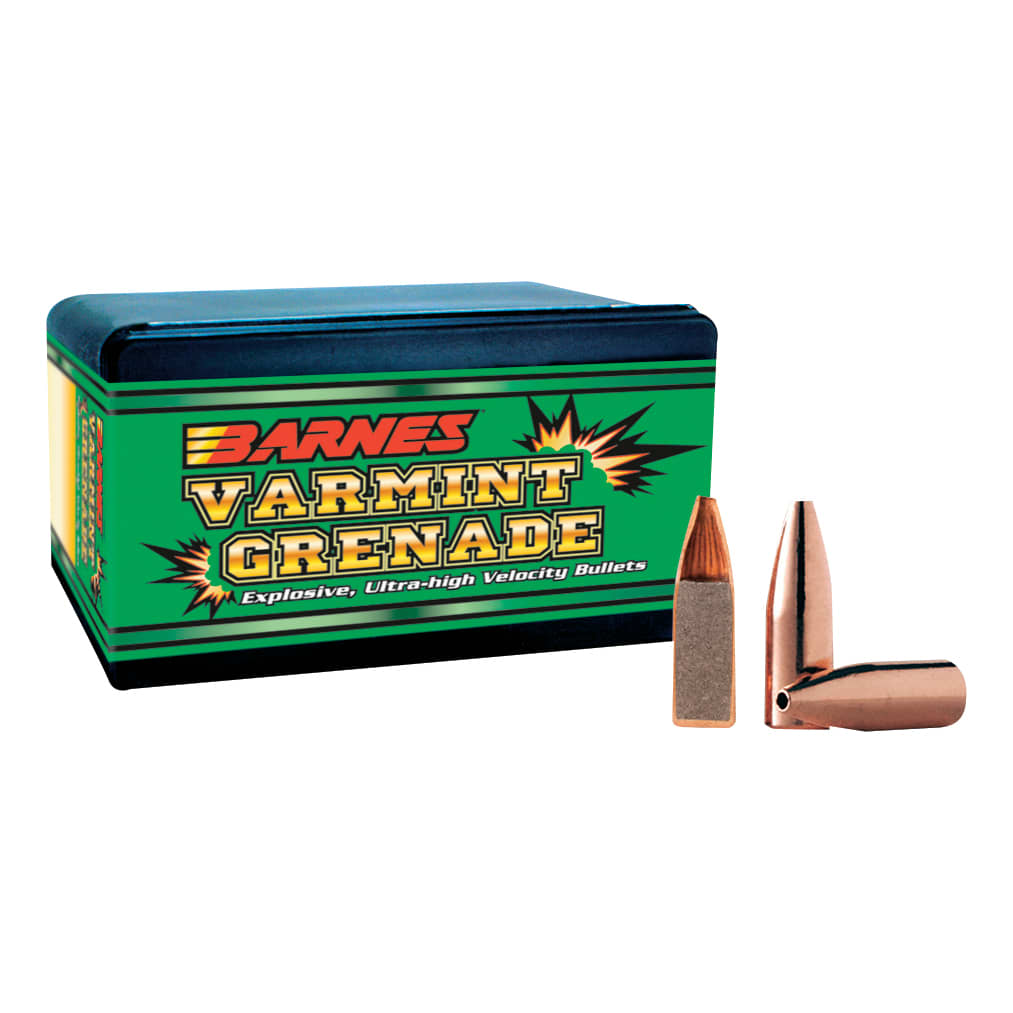 Barnes 30201 Tipped Reloading Bullets 223 CAL 50Gr. Varmint Grenade FB ,Box of 250, 1211-0485