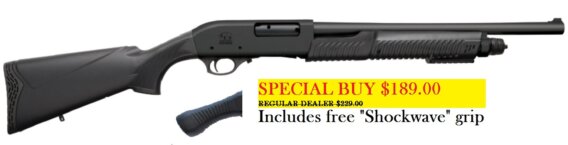 Charles Daly 301, 12GA­3” PUMP SHOTGUN, BLACK 18.5”, N-930.228B