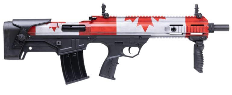 EGE ARMS 12GA PUMP 12GA 3″ 18.5″ CANADA FLAG, N-BP12-PA-CAN