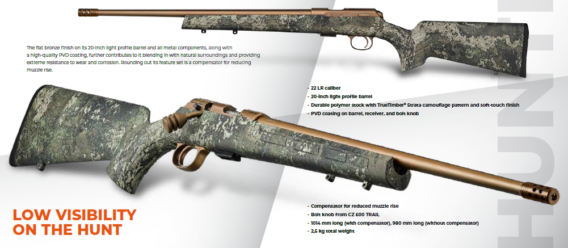 CZ 457 HUNTER VEIL 22 LR 20″ TRUETIMBER STRATA CAMO, N-CZ457HUNTERSTRATA