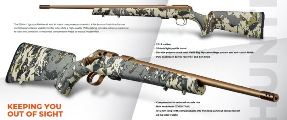 CZ 457 HUNTER VEIL 22 LR 20″ VEIL BIG SKY CAMO, N-CZ457HUNTERVEIL