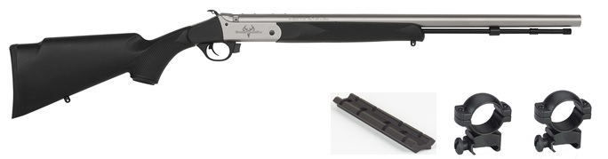 TRADITIONS BUCKSTALKER – BLK/STAINLESS CERAKOTE 24” -BASE/RI, N-R72103540RB