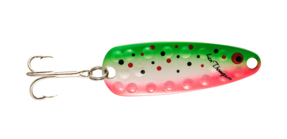 Len Thompson 16 CC Dimpled Series Spoon, 5", 1 2/5 oz, Candy Cane, 4948-0194