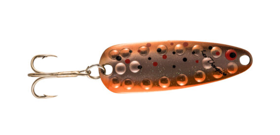 Len Thompson 16 BT Dimpled Series Spoon, 5", 1 2/5 oz, Brown Trout, 4948-0191