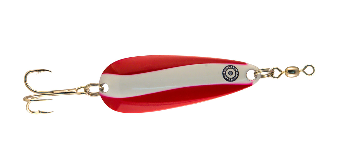 Len Thompson 8P RR-S Platinum Series Spoon, 1 5/8", 1/4 oz, Reverse Red - Single Hook, 4948-0369